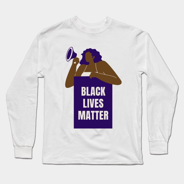 Black Lives Matter - Blue Long Sleeve T-Shirt by Misscandacedawn